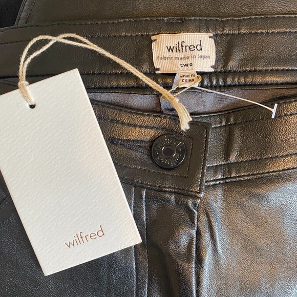 NWT Aritzia Wilfred Adrienne Vegan Leather Pant - Picture 6 of 10